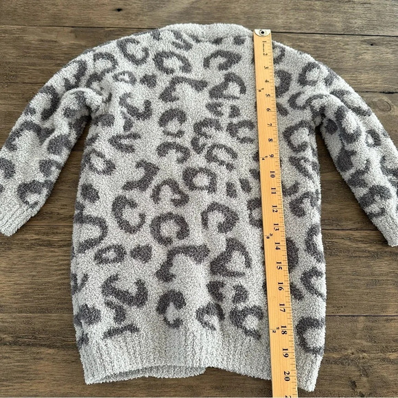 Tullabee Toddler Girls 2T/3T Gray Leopard Print Open Cardigan Sweater Matching - Picture 4 of 5